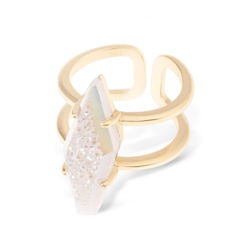 Kendra Scott Boyd Cocktail ring iridiscent Drusy